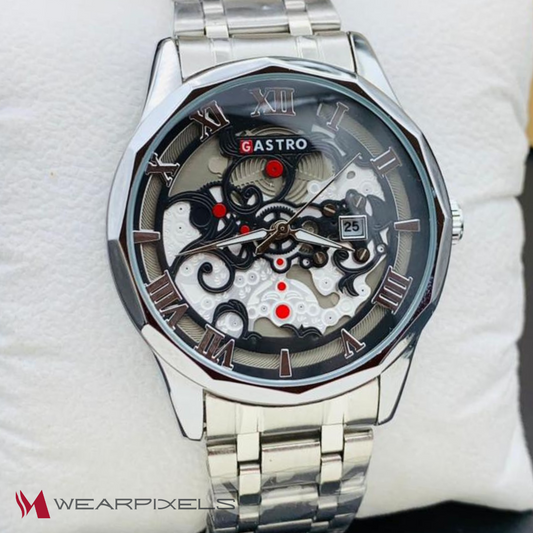 Gastro Silver & Black Vibrant design Watch